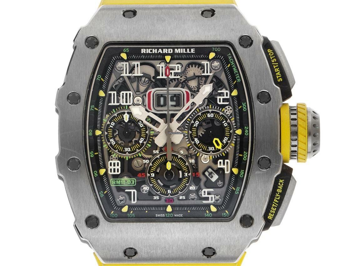Thumbnail von Richard Mille RM 011 Ref.RM11-03.TI 2019 Full Set wie Neu RM11-03.TI Titan Kautschuk Faltschließe