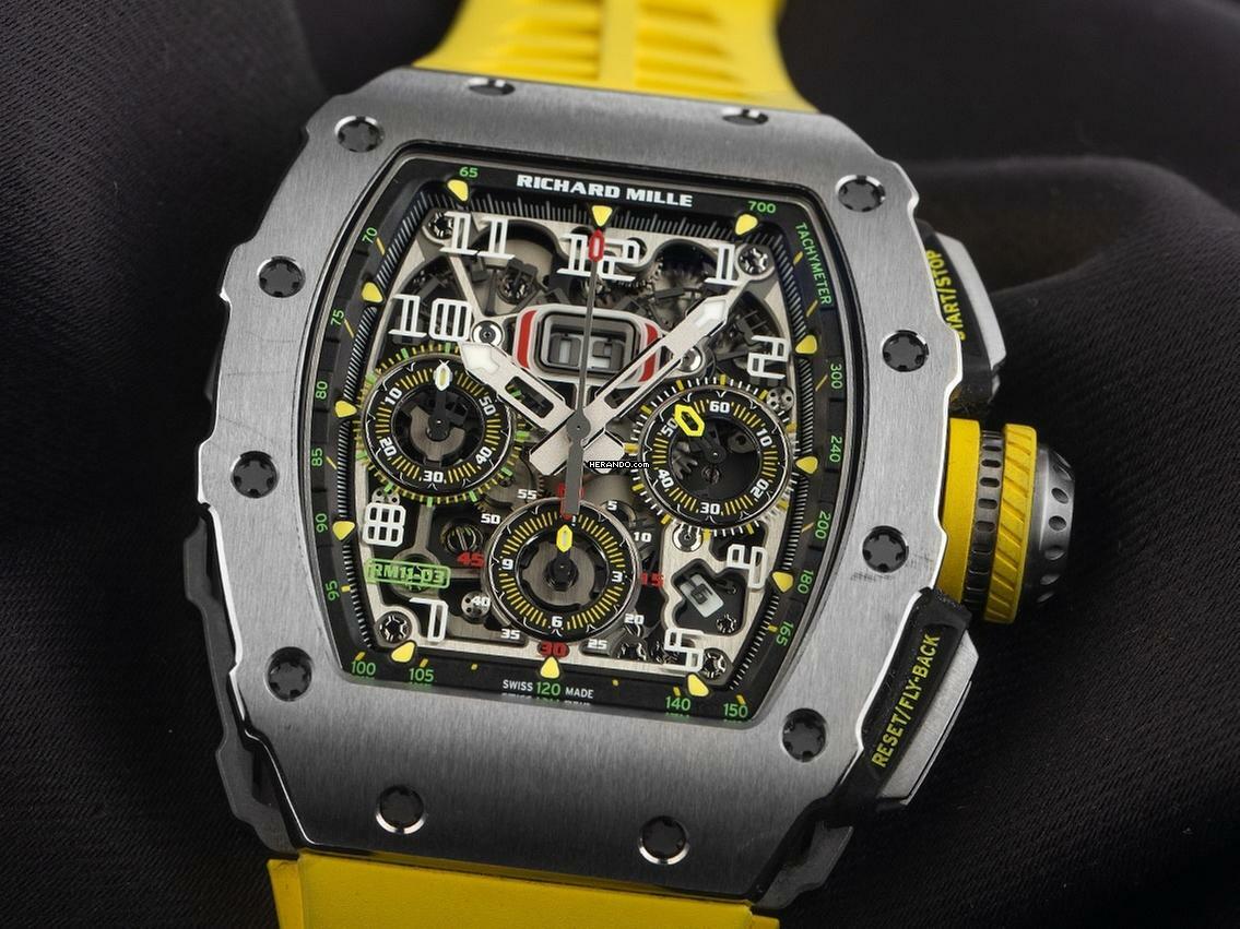 Thumbnail von Richard Mille RM 011 Ref.RM11-03.TI 2019 Full Set wie Neu RM11-03.TI Titan Kautschuk Faltschließe