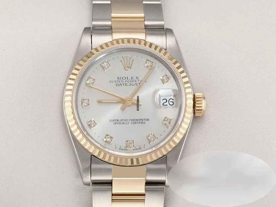  Rolex Datejust 31 Medium Stahl Gelbgold 750 Diamanten Automatik Stainless Steel 18kt Yellow Gold Stahl Jubilé-band Chronometer Oyster 