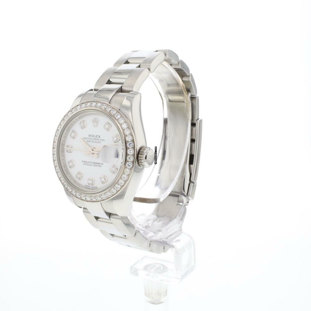Rolex Lady-Datejust 26 Diamond Bezel White Diamond Dial