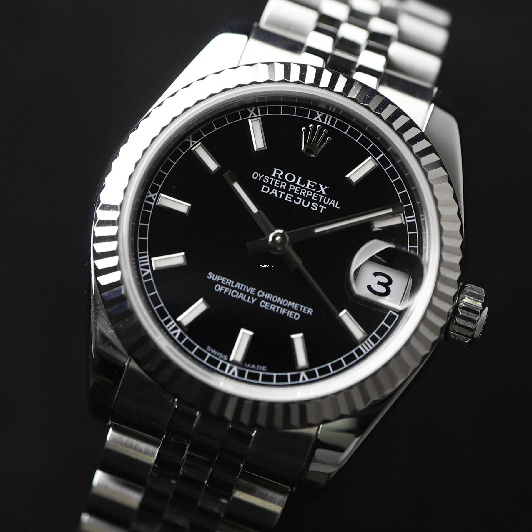 Thumbnail von Rolex Datejust 31 Midsize Jubilee Black Dial