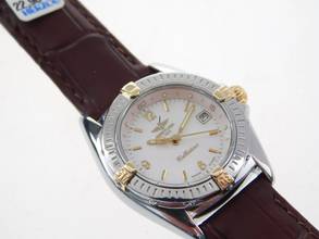 Thumbnail von Breitling Callistino Stahl / Gold Lady mit original Perlmutt Zifferblatt im Top Zustand 29mm Damenuhr im Best Zustand