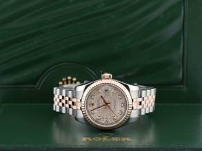 Thumbnail von Rolex Lady-Datejust 179171 26mm Steel Rose Gold - Computer Dial Diamond - Full Set 2008