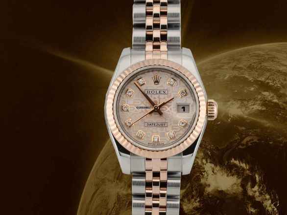  Rolex Lady-Datejust 179171 26mm Steel Rose Gold - Computer Dial Diamond - Full Set 2008 