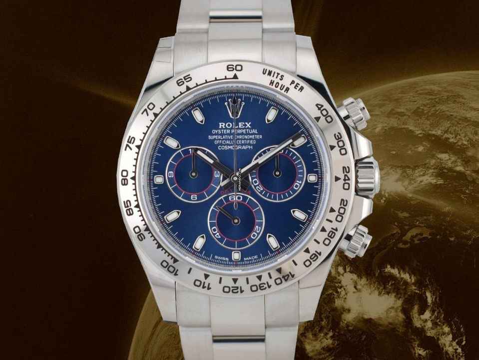  Rolex Daytona Cosmograph Daytona 116509 White Gold Blue Dial - Like New Full Set 12/2022 