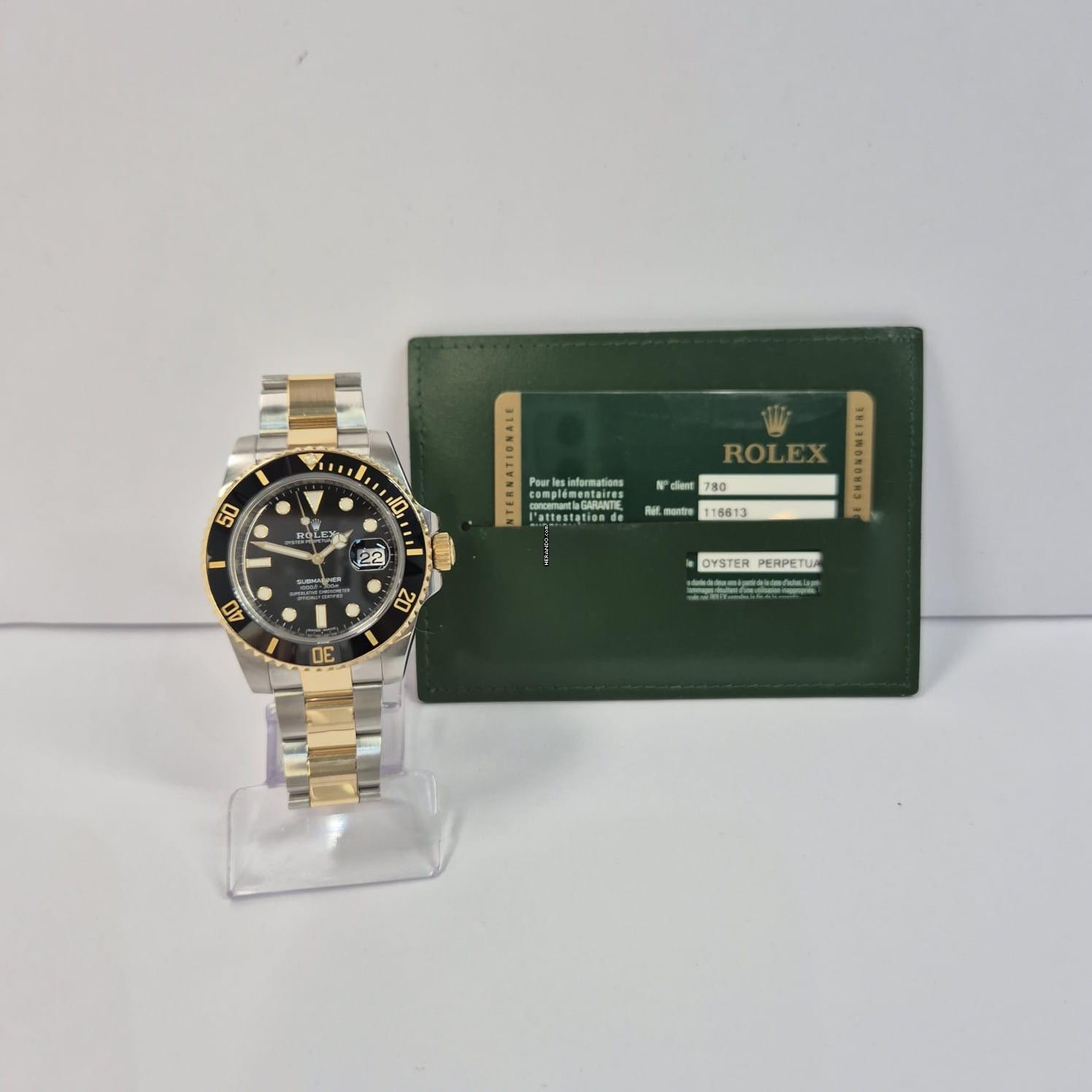 Thumbnail von Rolex Submariner Date Ouro & Aço Ceramic 40mm Automático Completo