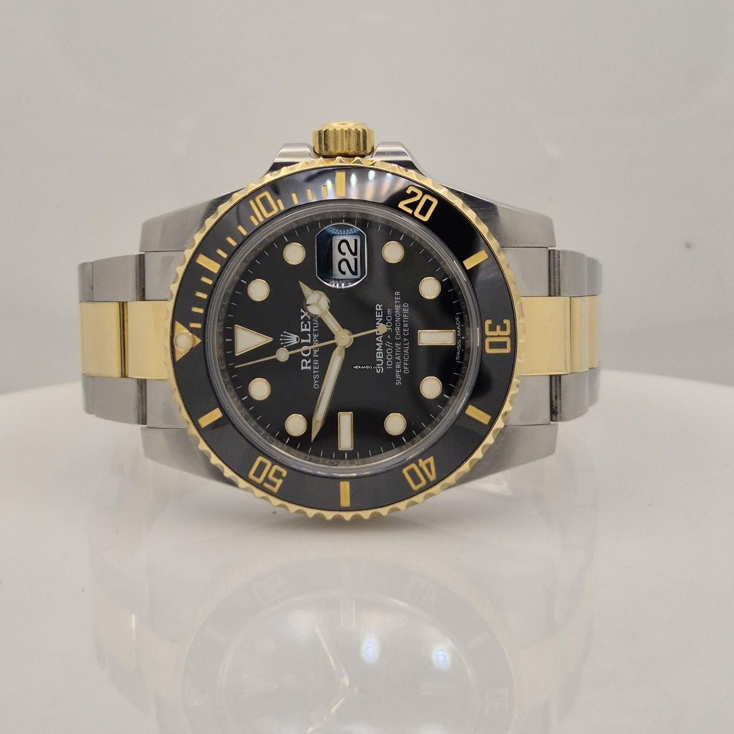 Thumbnail von Rolex Submariner Date Ouro & Aço Ceramic 40mm Automático Completo