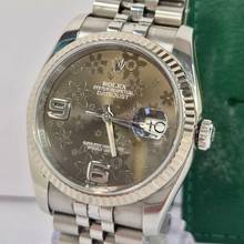 Thumbnail von Rolex Datejust 36 36mm Ouro Branco & Aço Floral Edition Automático Completo