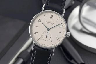 Thumbnail von NOMOS Tangente Limited Edition Expo 2000 Stahl Herrenuhr Box & Papiere 1998