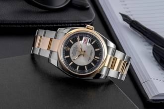 Thumbnail von Rolex Datejust 36 Stahl / Gold Tuxedo Dial Automatik Ref. 116203 F-Serie B&P 2005