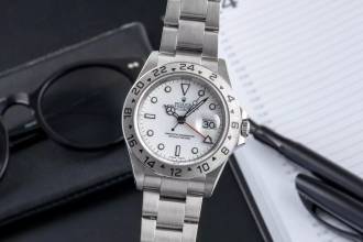 Thumbnail von Rolex Explorer II White Dial Edelstahl Automatik Herrenuhr Ref. 16570 B&P 2003