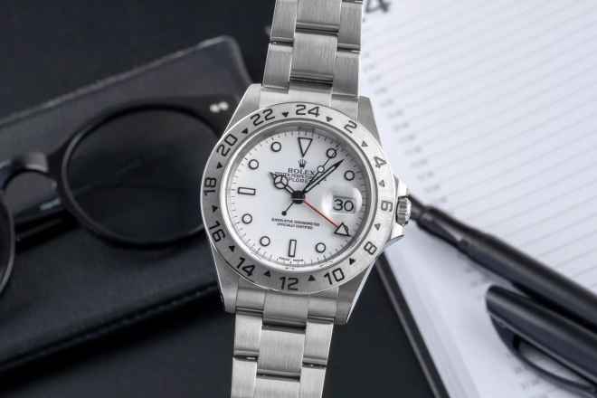  Rolex Explorer II White Dial Edelstahl Automatik Herrenuhr Ref. 16570 B&P 2003 