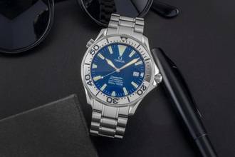 Thumbnail von Omega Seamaster Diver 300 M Electric Blue Stahl Automatik Ref. 2255.80.00