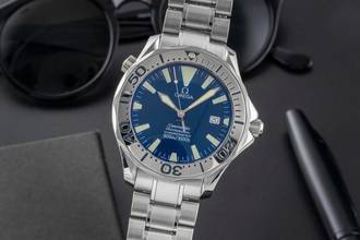 Thumbnail von Omega Seamaster Diver 300 M Electric Blue Stahl Automatik Ref. 2255.80.00