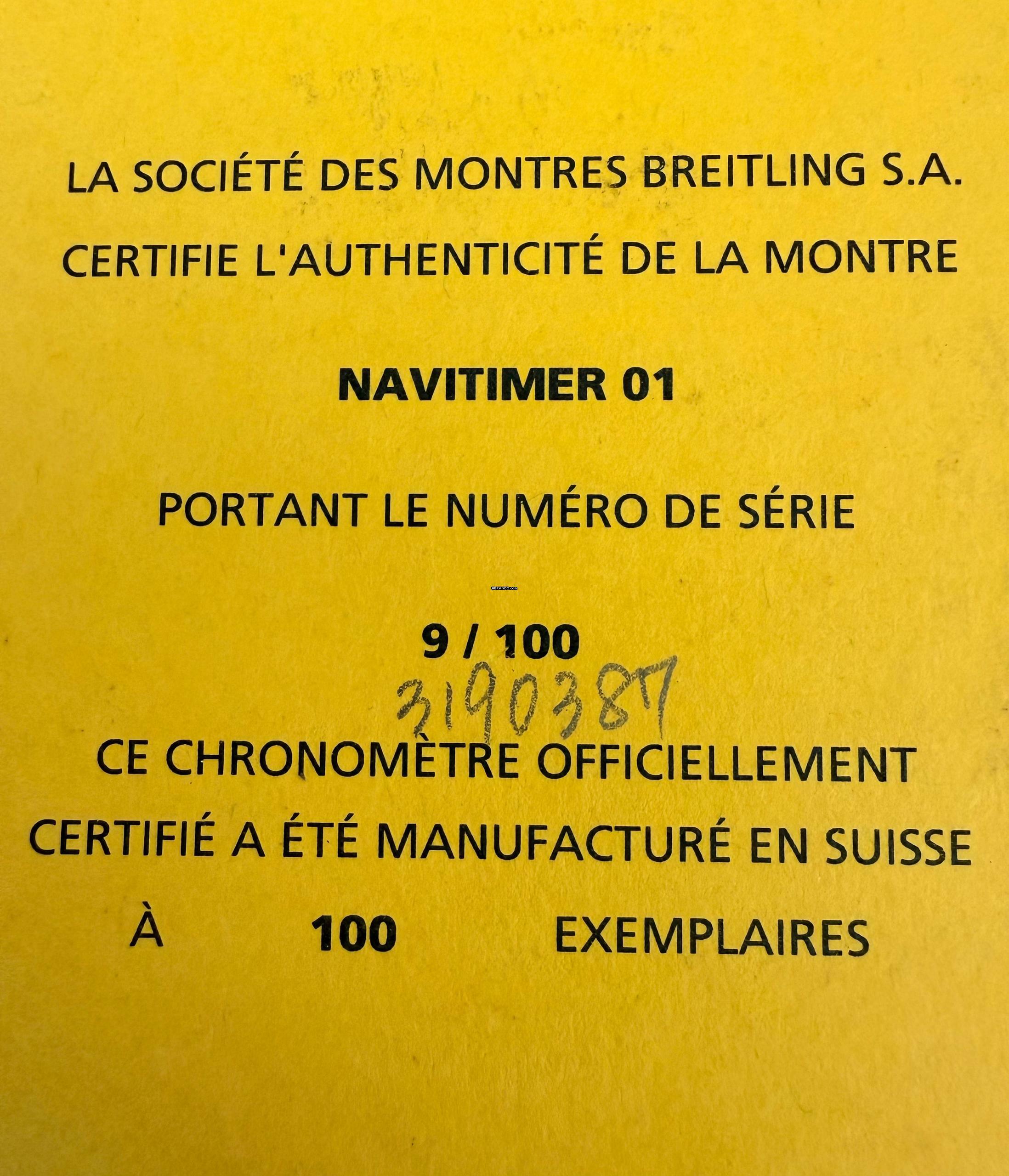 Thumbnail von Breitling Navitimer 1 B01 Chronograph Grey Dial Japan Edition Nr. 09/100 Fullset