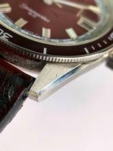 Thumbnail von Omega Seamaster 60 Automatic Automatik Vintage Diver Burgundy 166062 Big Crown 166062