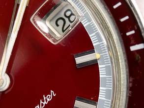 Thumbnail von Omega Seamaster 60 Automatic Automatik Vintage Diver Burgundy 166062 Big Crown 166062