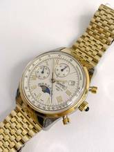 Thumbnail von Eberhard & Co. Chronograph Serviced (480e) Moonphase Mondphase Original Papers Valjoux 7768 75th 989 75 Anniversary Limited Edition