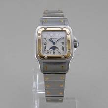 Thumbnail von Cartier Santos Galbée Stahl/18k Gold Mondphase ca. 23,5 x 35 mm