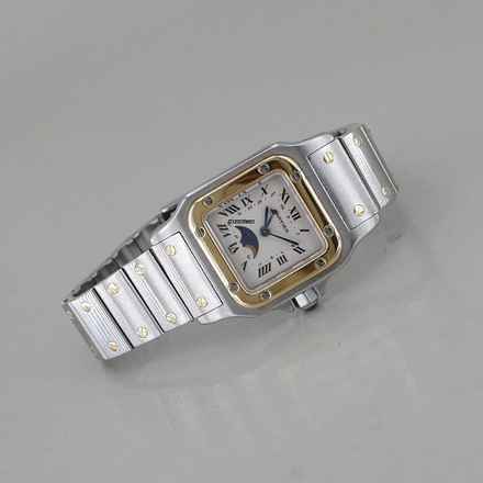 Cartier Santos Galbée Stahl/18k Gold Mondphase ca. 23,5 x 35 mm 