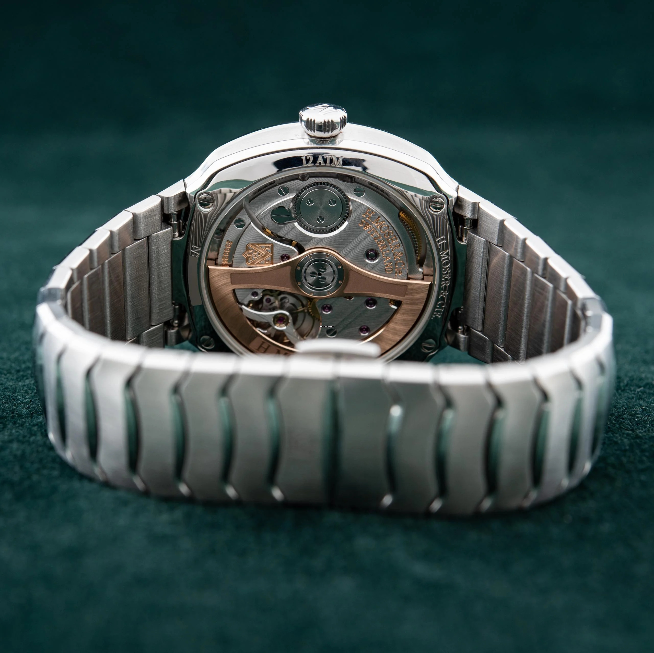 Thumbnail von H.Moser & Cie. H. Moser & Cie. Streamliner Centre Seconds Matrix Green Fumé 6200-1200 Automatic Full Set Streamliner Centre Seconds Matrix Green Automatic Edelstahl