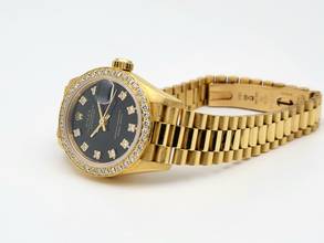 Thumbnail von Rolex Lady-Datejust 18 Kt. Gold top condition serviced Factory diamonds