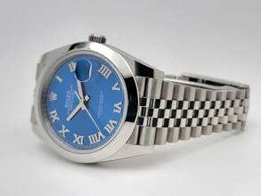 Thumbnail von Rolex Datejust 41 Blue Roman dial Jubilee Full Set 2024