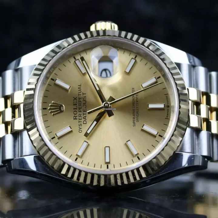  Rolex Datejust 36 Steel Gold - Champagne - like New - Fullset - 11/2020 