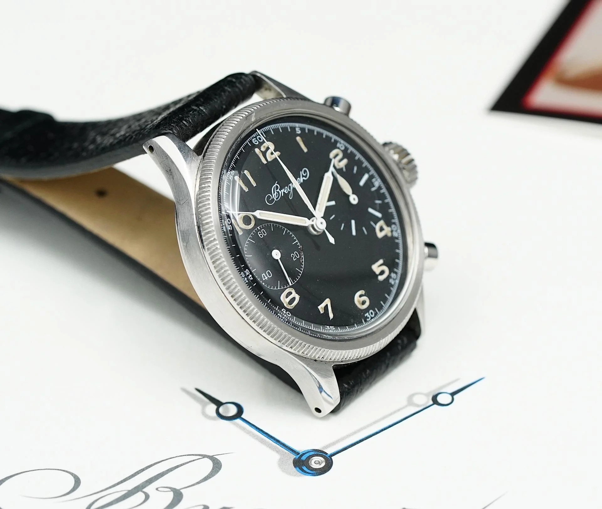 Thumbnail von Breguet Type XX - XXI - XXII RARE SPECIAL TYPE 20 XX FLYBACK FROM 1955 WITH EXTRACT
