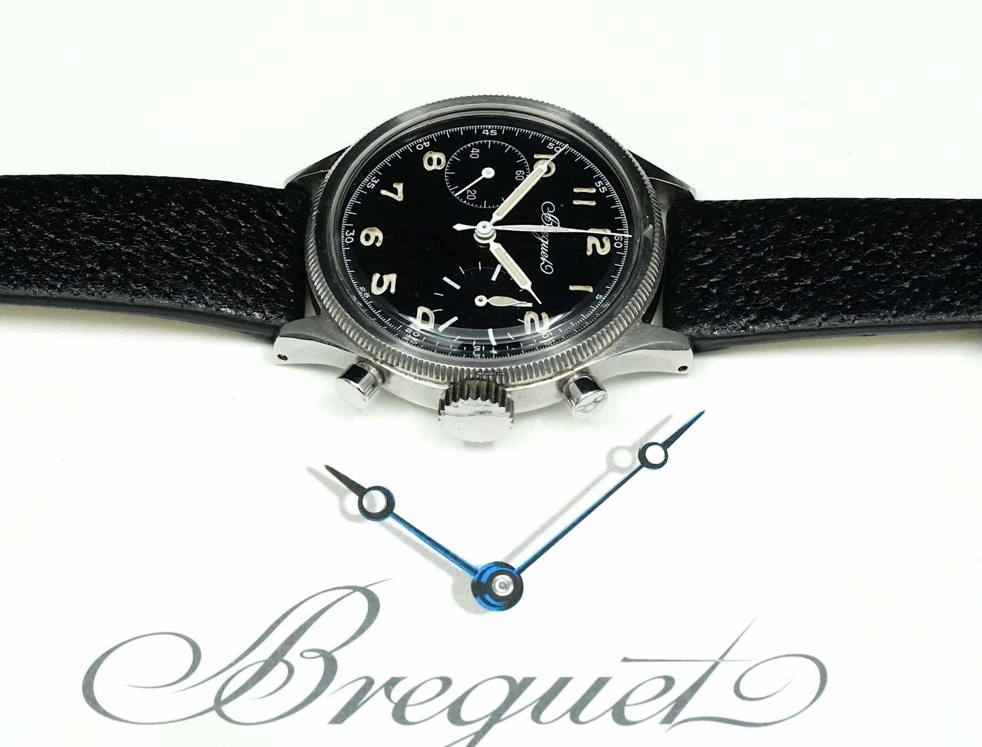 Thumbnail von Breguet Type XX - XXI - XXII RARE SPECIAL TYPE 20 XX FLYBACK FROM 1955 WITH EXTRACT