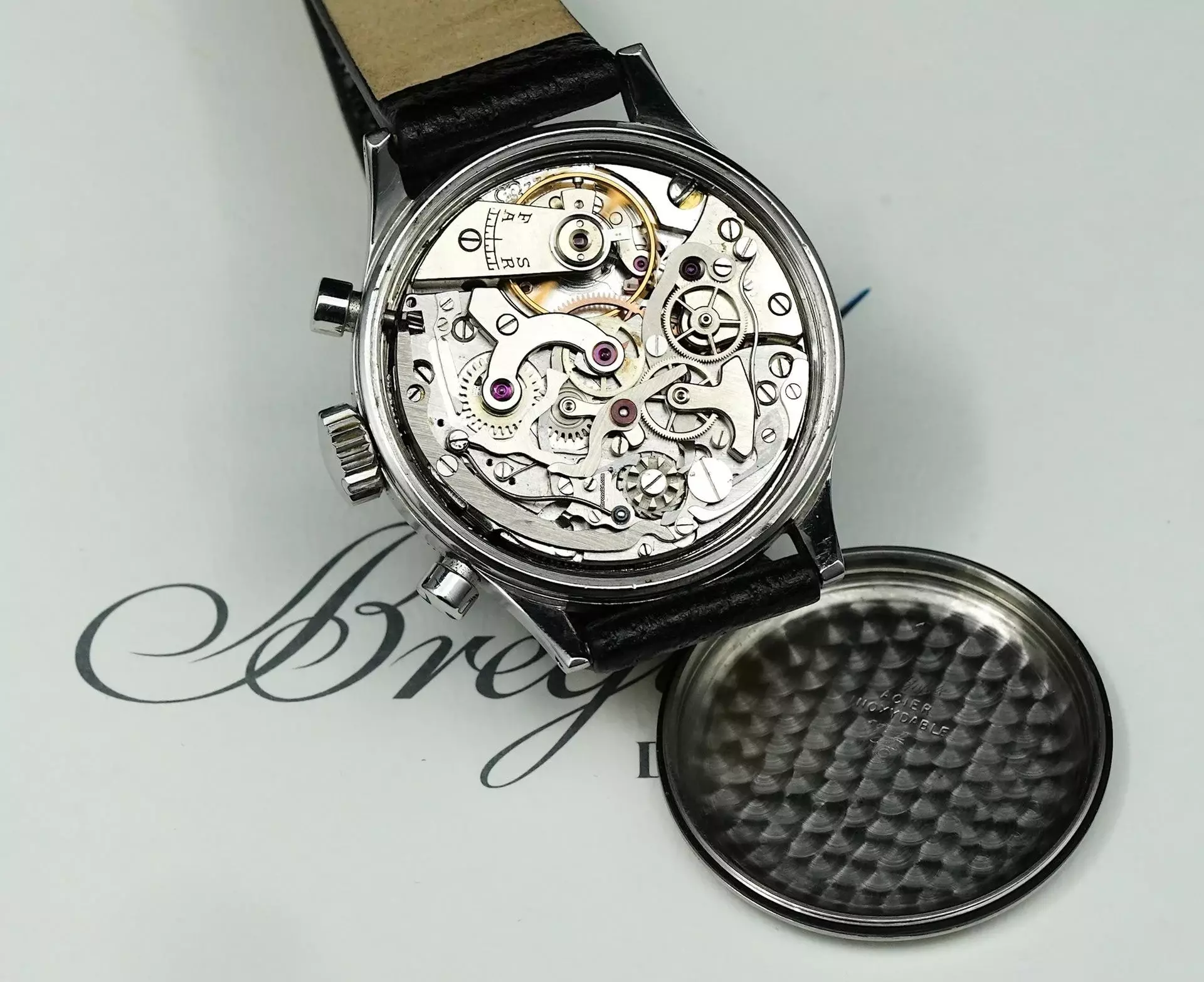 Thumbnail von Breguet Type XX - XXI - XXII RARE SPECIAL TYPE 20 XX FLYBACK FROM 1955 WITH EXTRACT