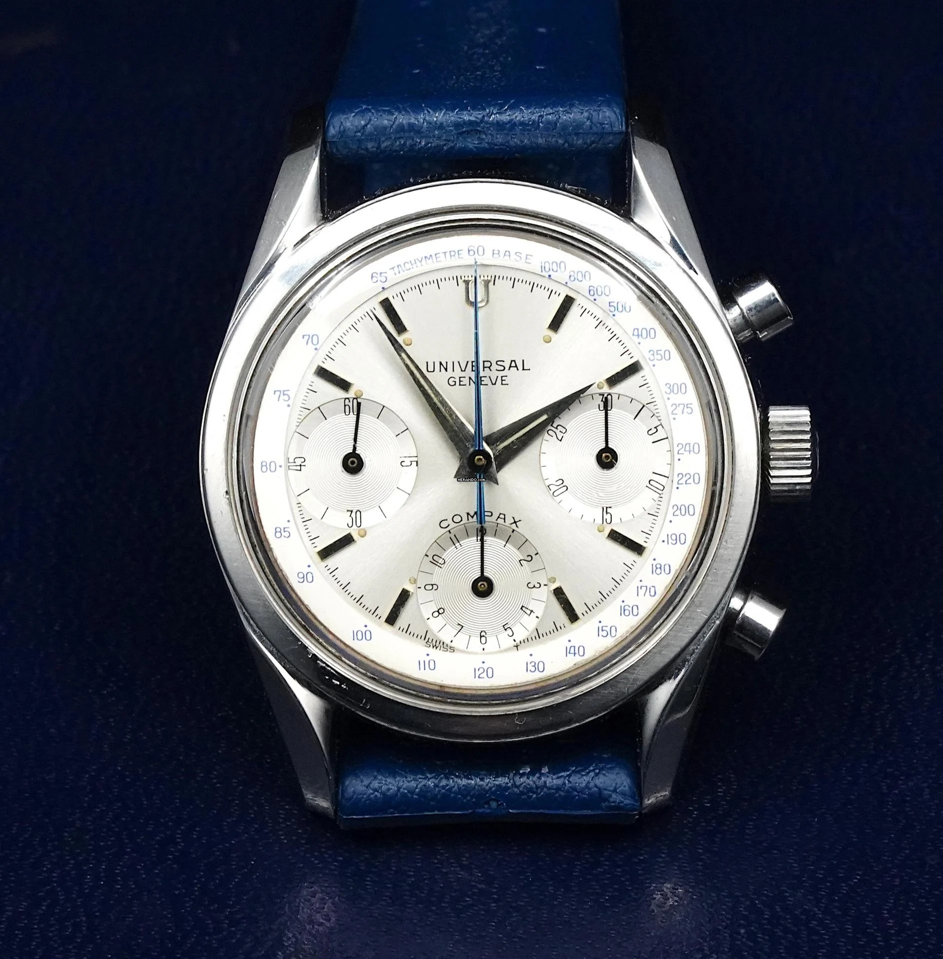 Thumbnail von Universal Genève Compax VALJOUX 72 SOLEIL DIAL NINA CASE RARE VINTAGE