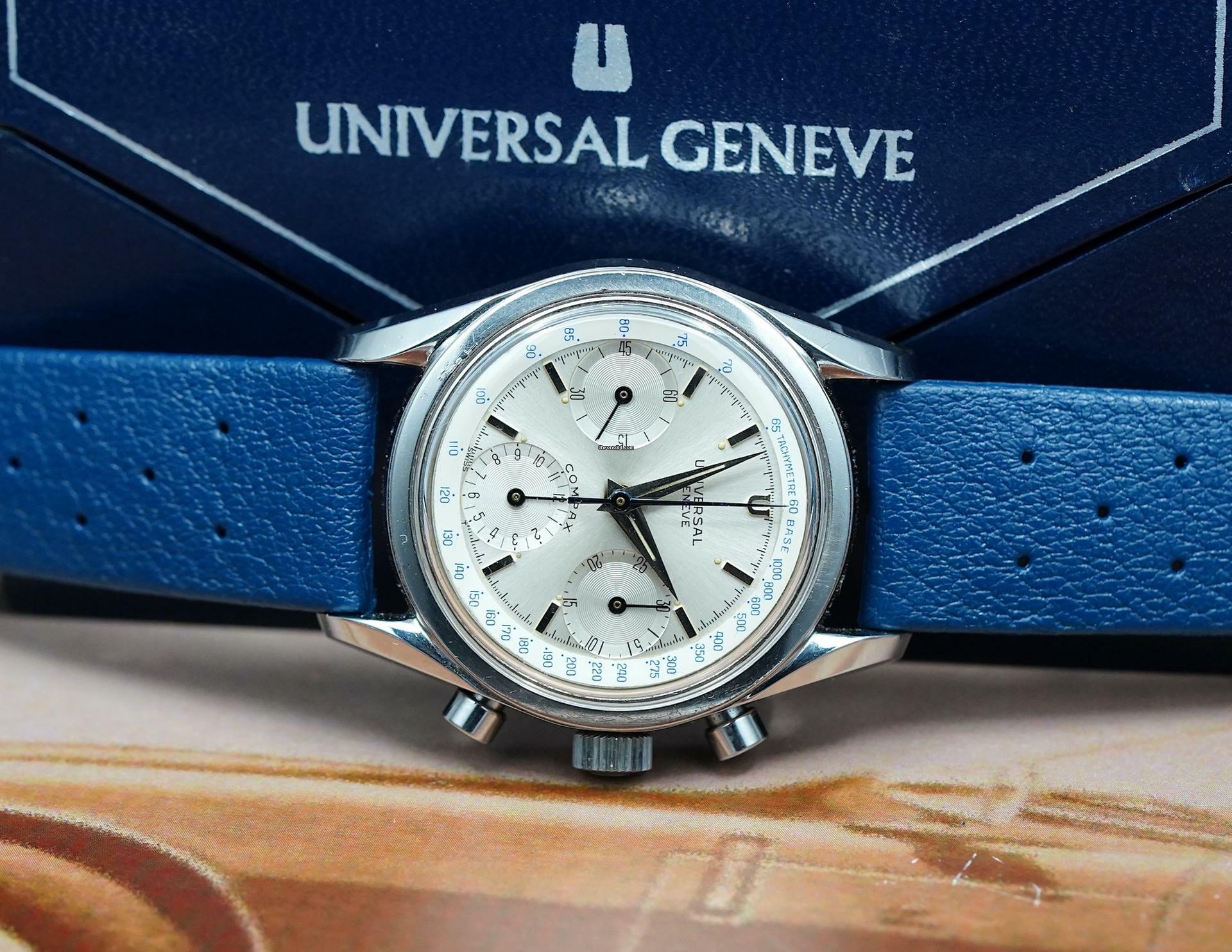 Thumbnail von Universal Genève Compax VALJOUX 72 SOLEIL DIAL NINA CASE RARE VINTAGE