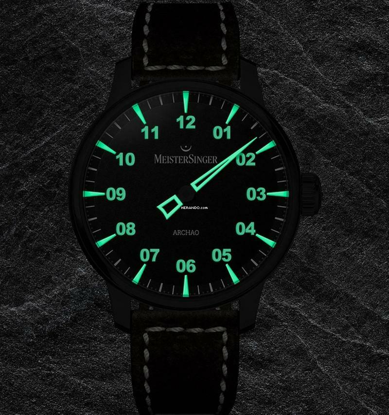 Thumbnail von Meistersinger Archao DLC Herrenuhr Automatik schwarz - AR902BL