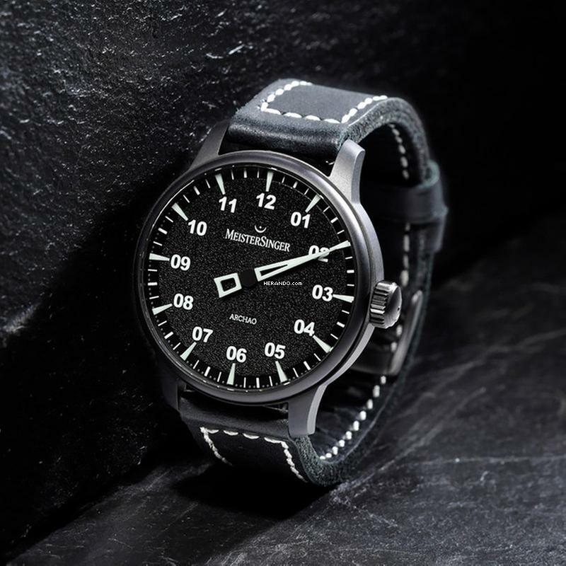 Thumbnail von Meistersinger Archao DLC Herrenuhr Automatik schwarz - AR902BL