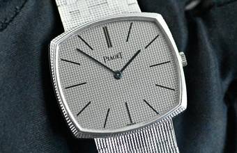 Thumbnail von Piaget rare Vintage TV Screen | 9501 | Clous De Paris | white gold