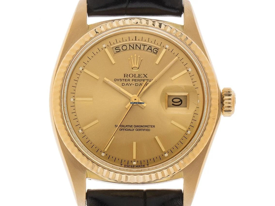 Rolex Day-Date 36 Ref.1803 1973 Box&Beschreibung sehr gut Vintage Day-Date 18kt Gelbgold