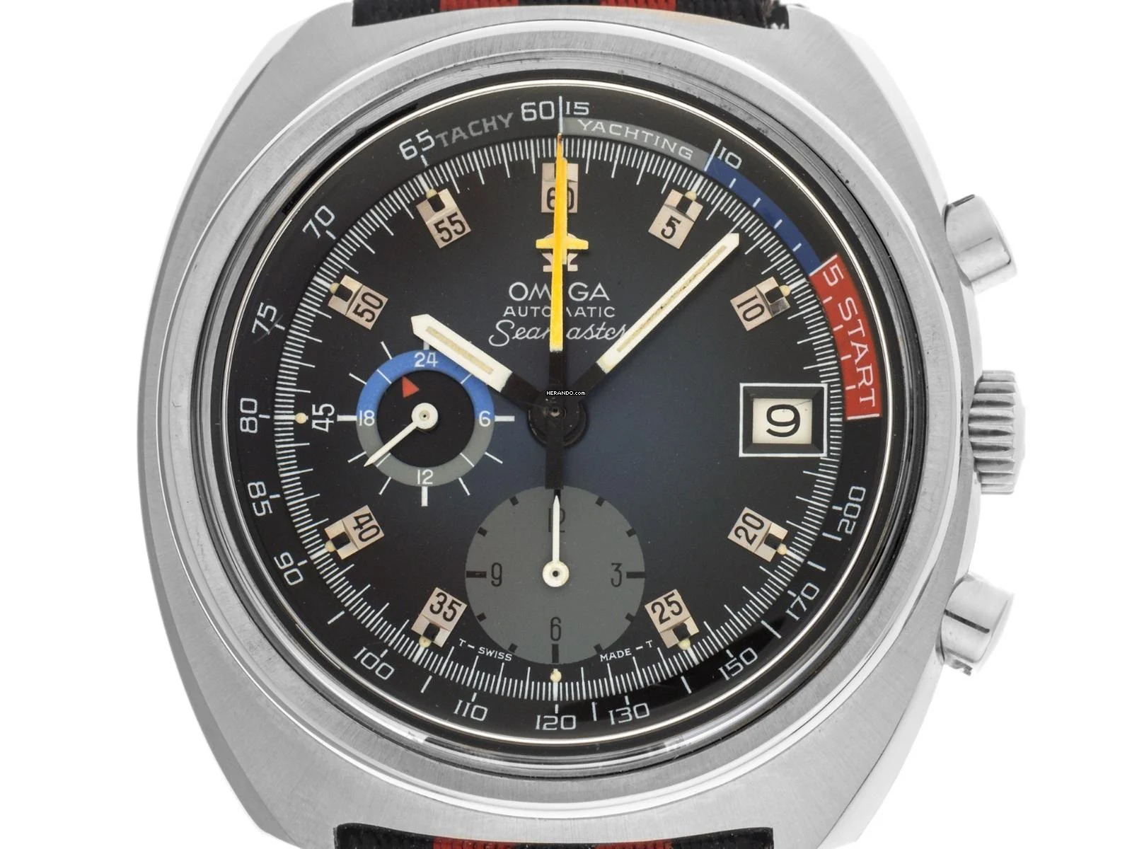  Omega Seamaster Yachting Ref.176.010 1972 original Box sehr gut Vintage Seamaster Yachting Regatta Automatic Chrongraph 