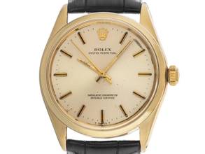 Thumbnail von Rolex Oyster Perpetual 34 Ref.1005 1968 original Box sehr gut Vintage Oyster Perpetual 14kt Gelbgold