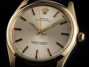 Thumbnail von Rolex Oyster Perpetual 34 Ref.1005 1968 original Box sehr gut Vintage Oyster Perpetual 14kt Gelbgold