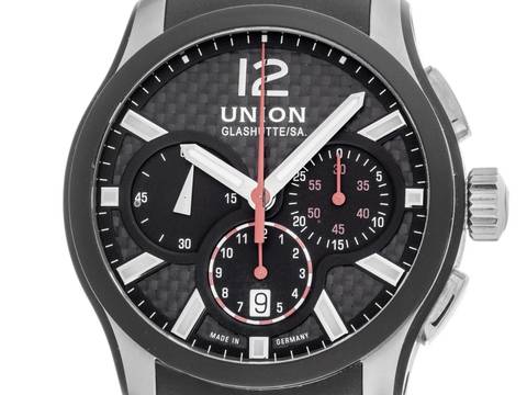  Union Glashütte Belisar Chronograph Ref.D002.627.27.207.01 2018 Full Set sehr gut Vintage Belisar Chronograph Kautschuk Faltschließe 