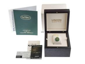 Thumbnail von Union Glashütte Belisar Chronograph Ref.D002.627.27.207.01 2018 Full Set sehr gut Vintage Belisar Chronograph Kautschuk Faltschließe