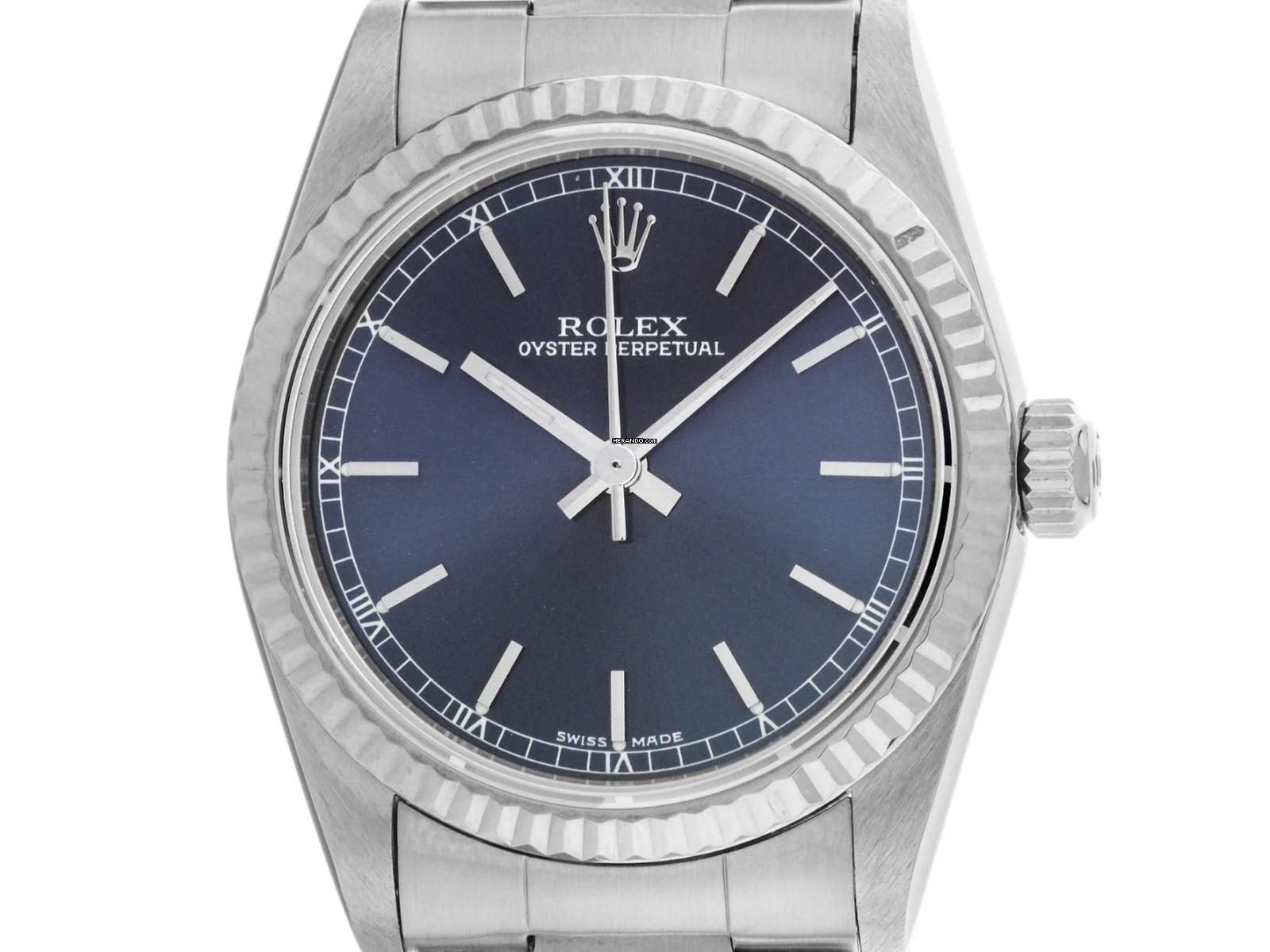 Rolex Oyster Perpetual 31 Medium Ref.77014 2005 Full Set sehr gut Vintage Oyster Perpetual Medium Stahl 18kt Weißgold