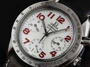 Thumbnail von Omega Speedmaster Reduced Ref.175.0042 1997 Box&Beschreibung sehr gut Vintage Speedmaster Reduced Perlmutt