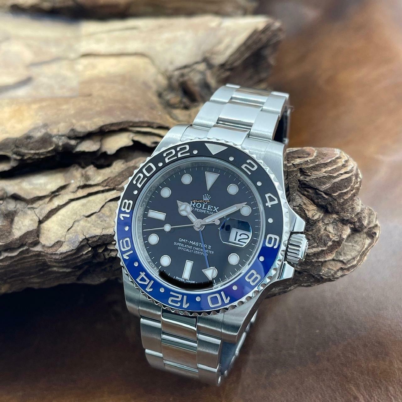  Rolex GMT-Master II GMT-Master II BATMAN - FULLSET 2016 LC100 - Ref. 116710BLNR 