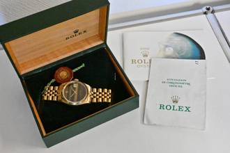 Thumbnail von Rolex Datejust 36 Oyster Perpetual Datejust 18k Yellow Gold 16018 Tiger Eye LC100 Tigerauge