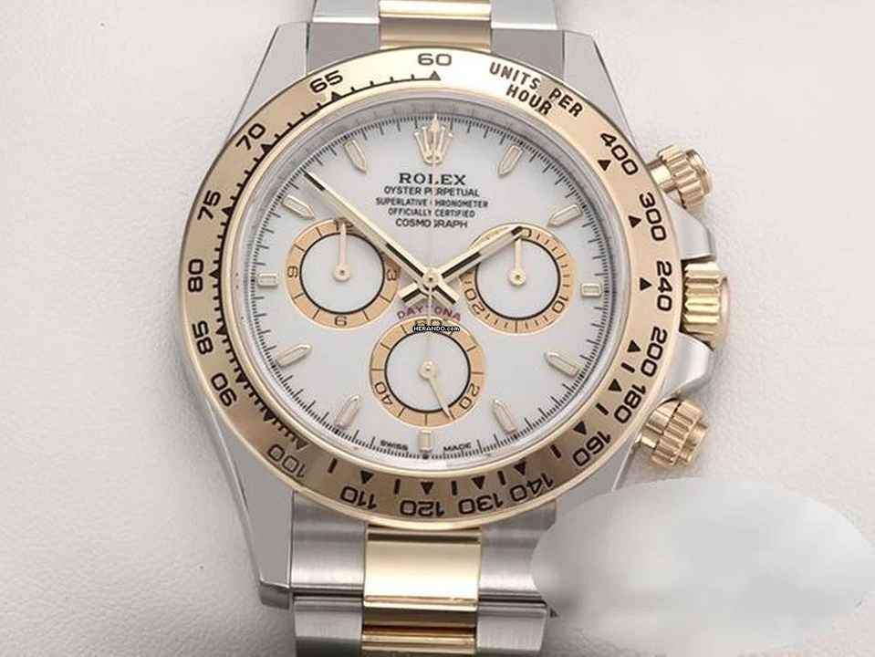  Rolex Daytona 126503 2024 Edelstahl Gelbgold 750 Chronograph Automatik Stainless Steel 18kt Yellow Gold Chronometer Oyster-band White Dial 