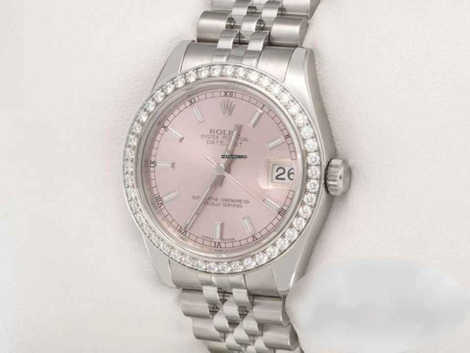  Rolex Datejust 31 31mm Medium 178384 2012 Edelstahl Weissgold 750 Diamanten Stainless Steel 18kt White Gold Jubilé-band Chronometer Oyster 