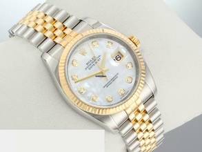 Thumbnail von Rolex Datejust 36 36mm 116233 Perlmutt Diamanten 2012 Stahl Gelbgold 750 Automatik Stainless Steel 18kt Yellow Gold Jubilé-band Chronometer Oyster