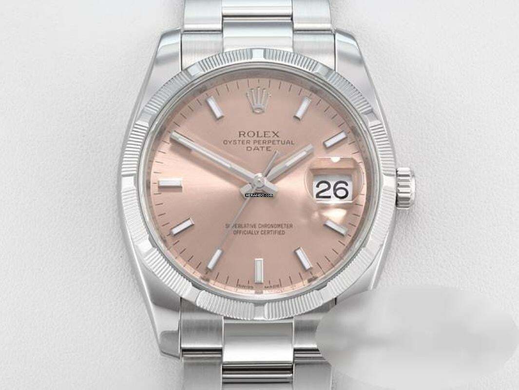 Rolex Oyster Perpetual Date 34mm Edelstahl 115210 2010 Damen Herren Stahl Stainless Steel Oyster-band Chronometer